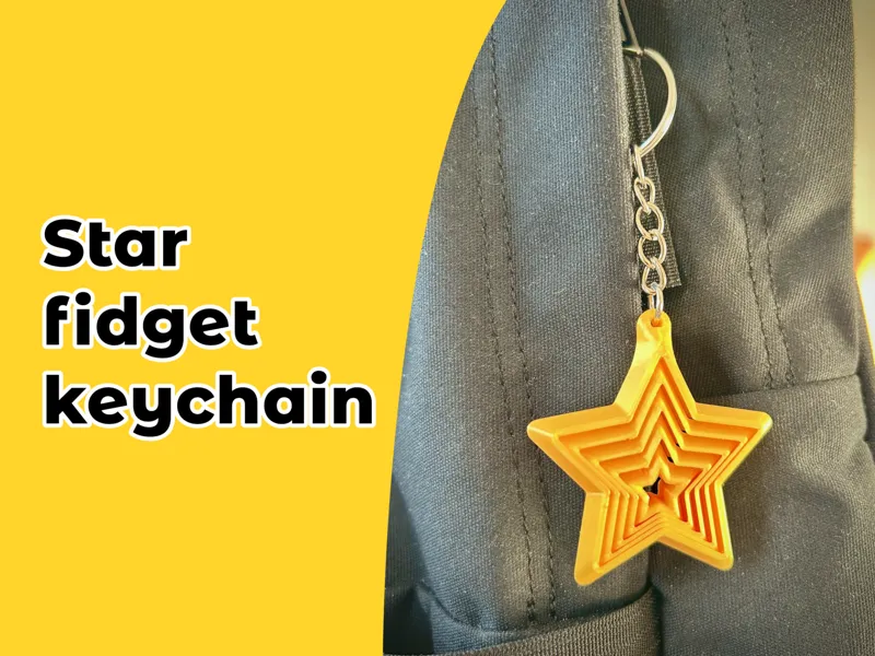 Star Fidget Keychain – Stylish & Fun!