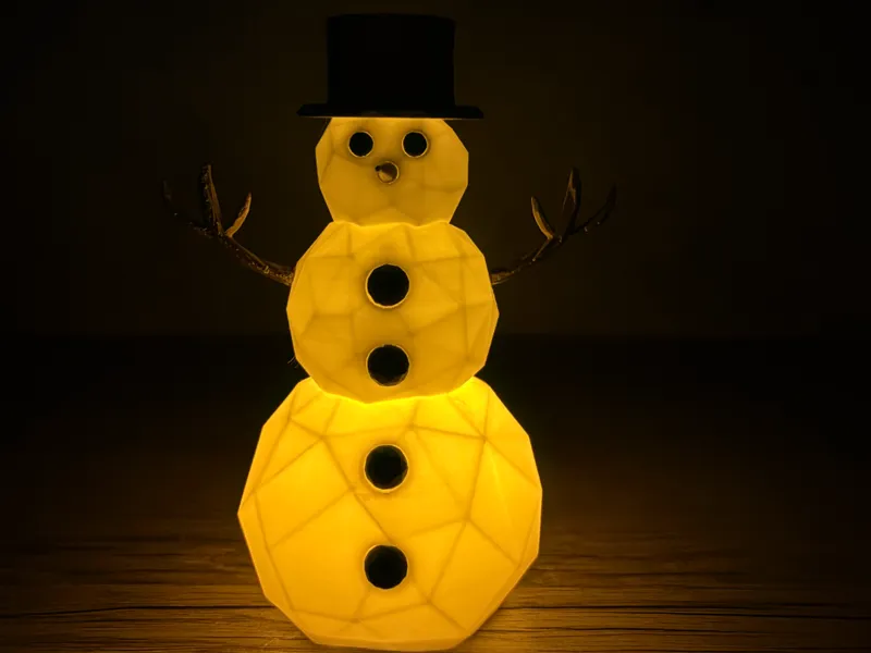 Polygon snowman (tealight compatible)