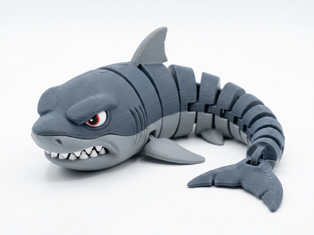 Articulated Angry Shark Toy Fidget - 1