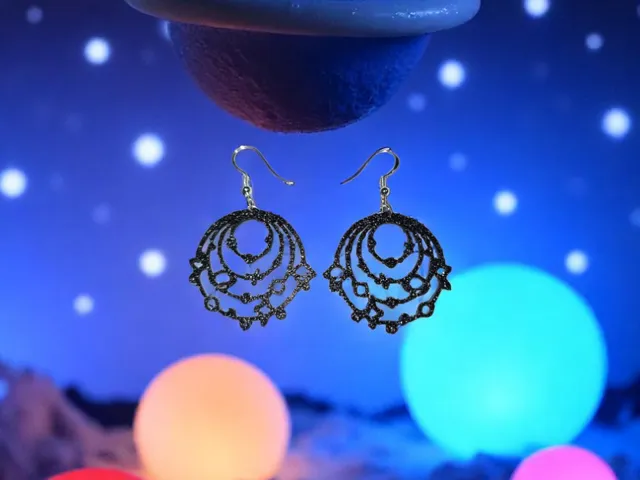 Planets and stars earrings