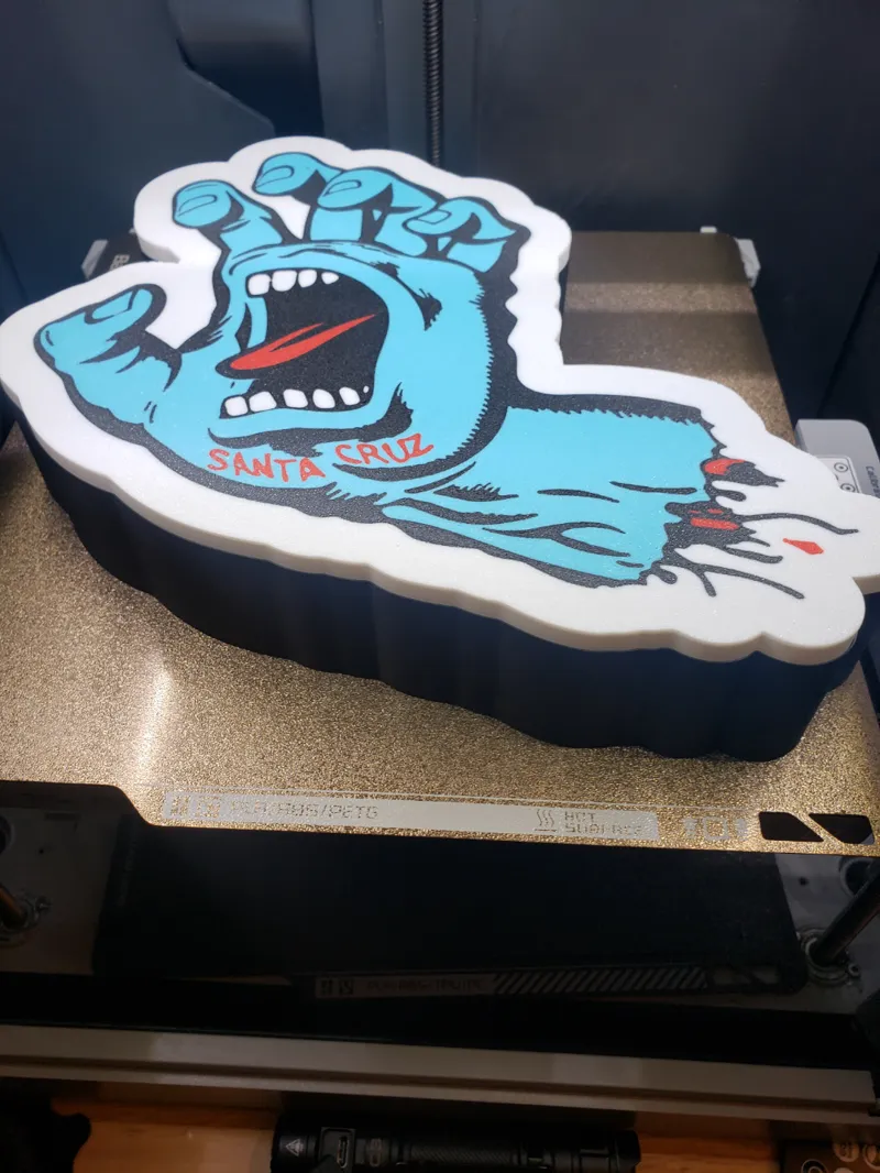 Vintage Santa Cruz Skateboard Screaming Lightbox 
