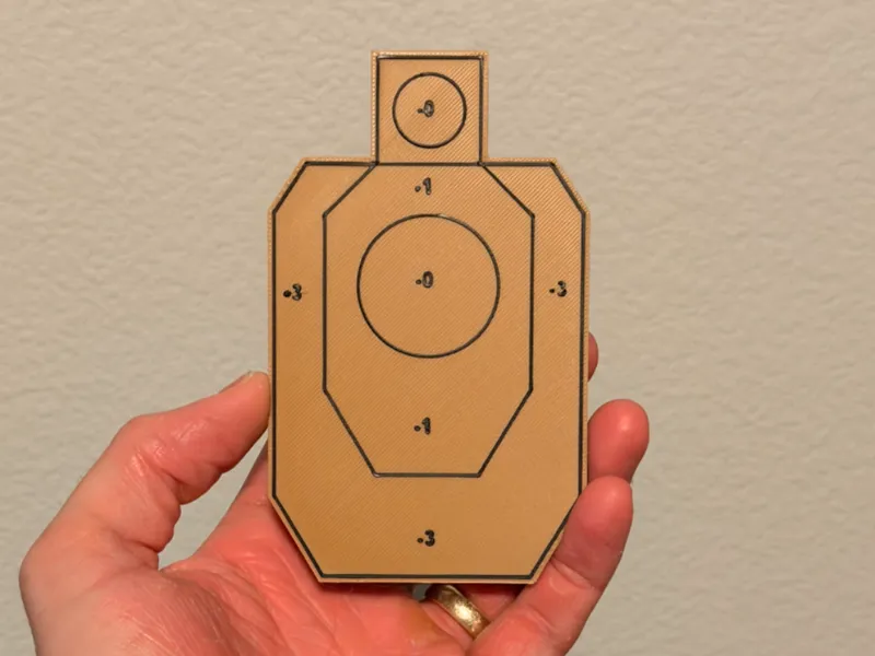 Magnetic IDPA 1/6 Reduced Dry Fire Target