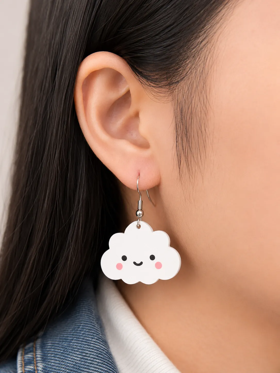 Kawaii Cloud Earrings view 3