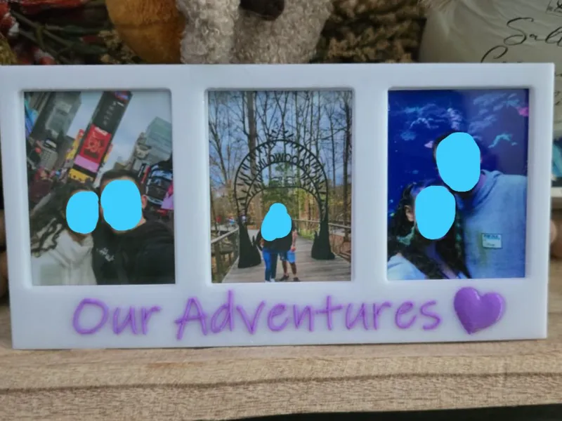 Instax Polaroid Photo Holder 3 Photos & Horizontal