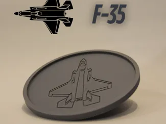 F-35 Coaster with holder