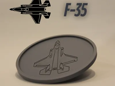 F-35 Coaster with holder