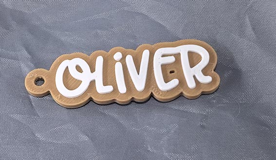 Parametric Custom Name Keychain Cute font - 1