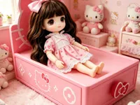 Hellokitty抽屉床