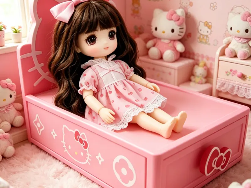 Hellokitty抽屉床