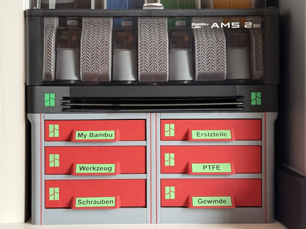 AMS (2 Pro) Rack with 3x or 5x Build Plate Holder - Free 3D Print Model ...