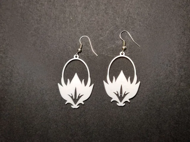 Lotus Flame Oval Earrings