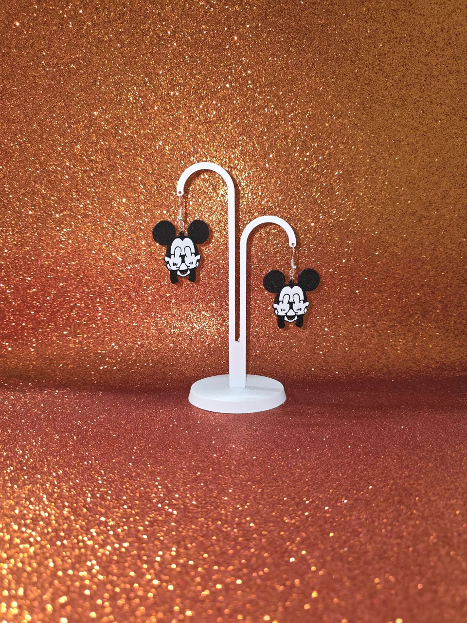 Crazy Mickey earrings view 3