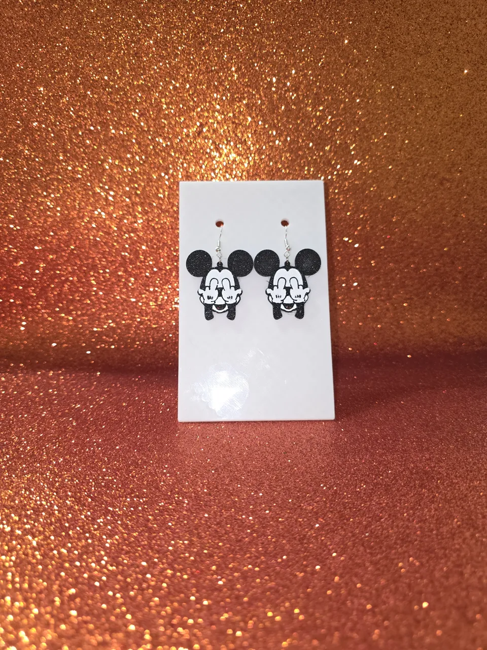 Crazy Mickey earrings view 2