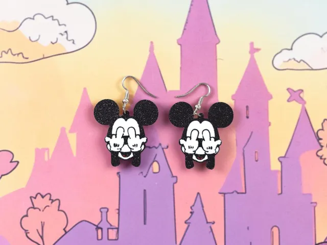 Crazy Mickey earrings