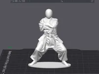 Figurine d'homme en kimono blanc façon karaté — photo 2