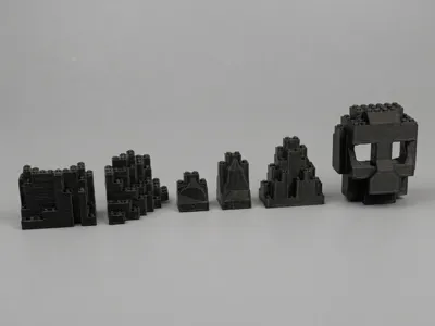 Modular Rock & Terrain Bricks for Large MOCs