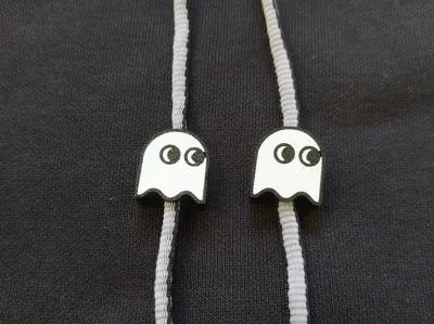 Drawstring Beads - Pac-Man Ghost