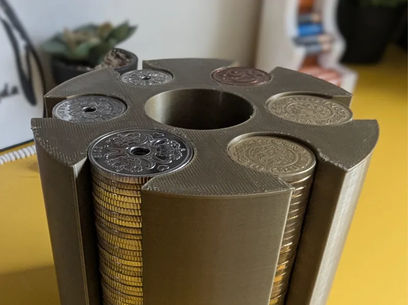 DKK coin stacker (50 øre to 20 kr) - Fast print