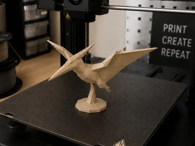 Polygon Pterodactyl | Flying Low Poly Decor