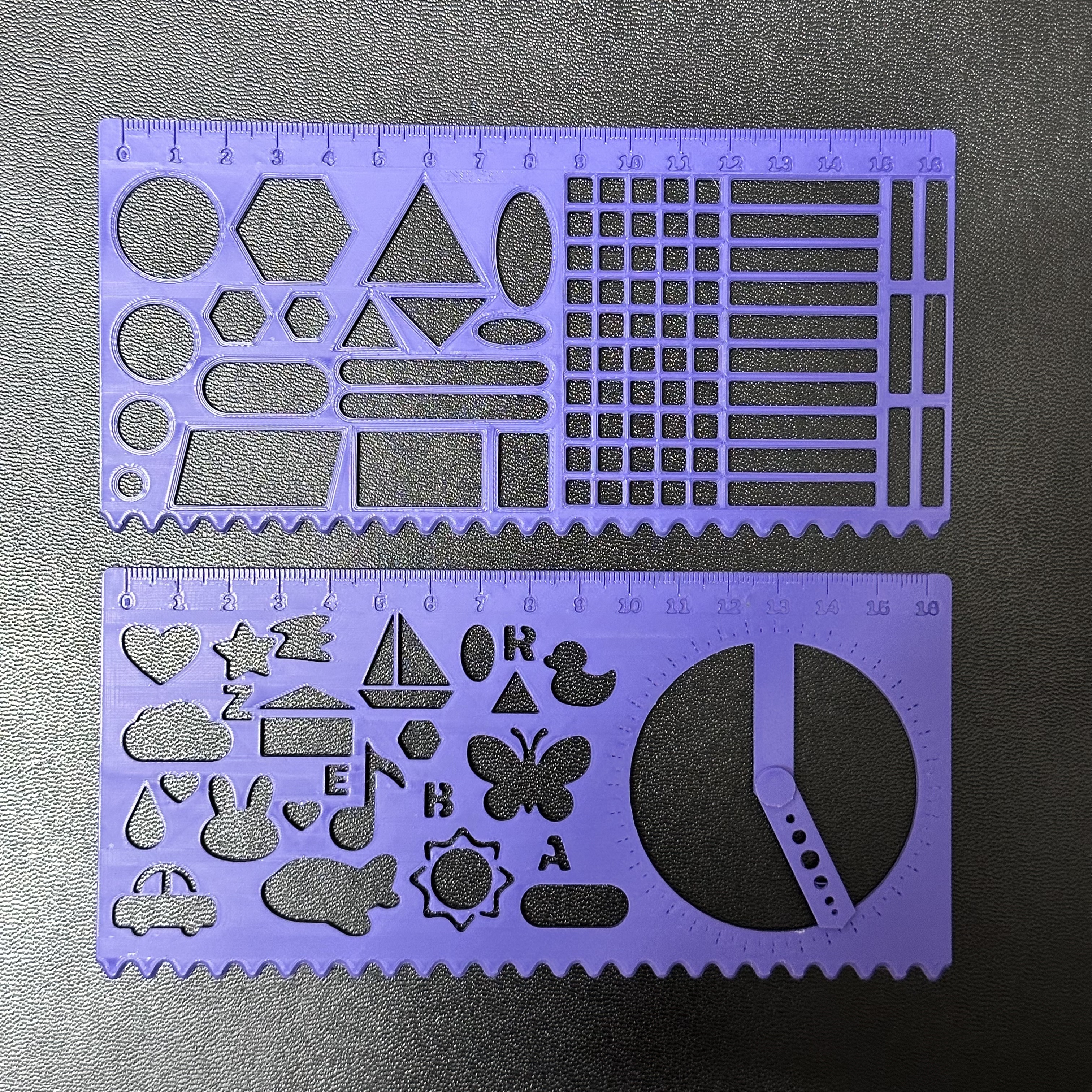 Miniatura 3 do modelo 3D 多功能尺子 几何图形尺子（已添加单色版本，无需AMS）