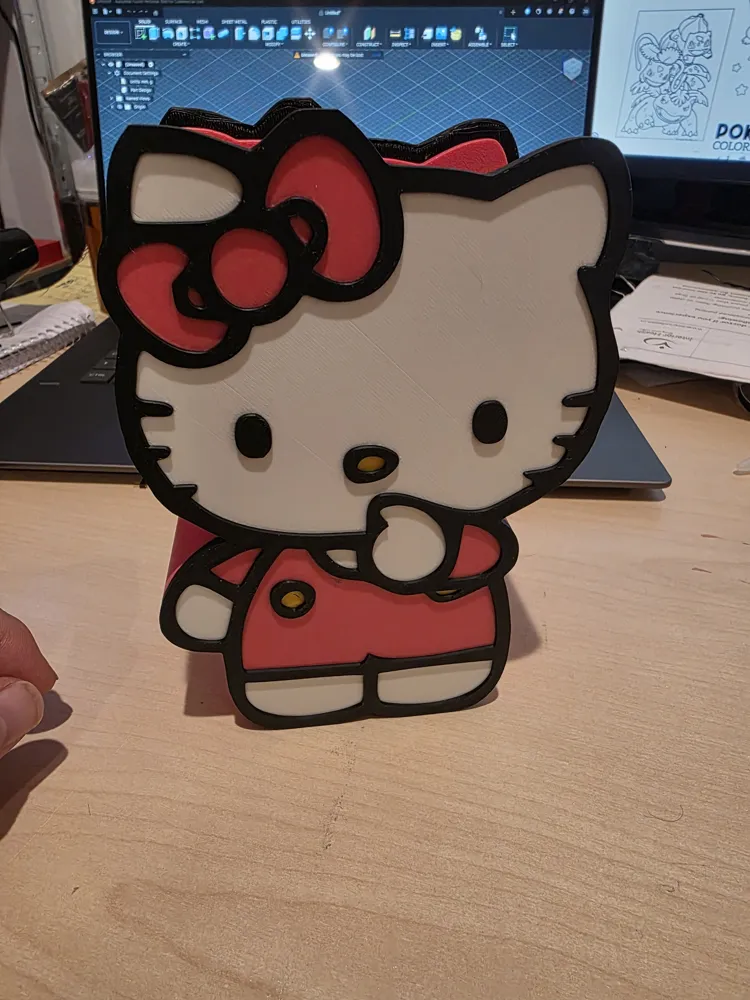 Hello Kitty holder - Free 3D Print Model - MakerWorld