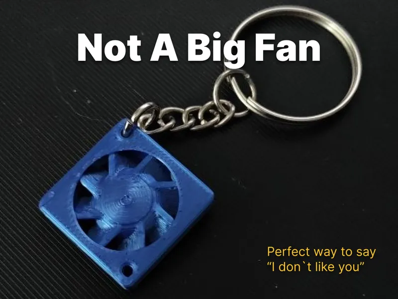 “Not A Big Fan” – Mini Fan Keychain