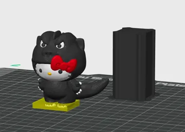 Accesorio para impresora 3D: Hello Kitty x Godzilla Suit Crossover — vista de referencia 4