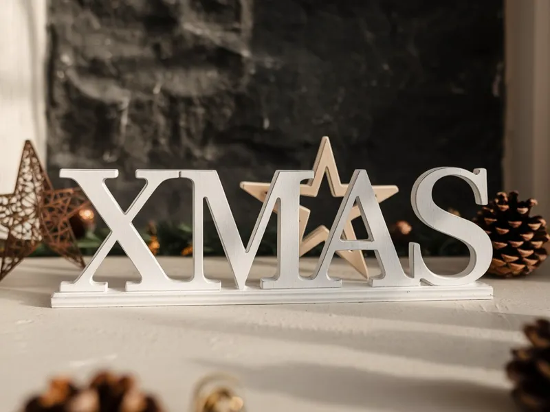 Elegant Christmas XMAS Sign - Home Decor