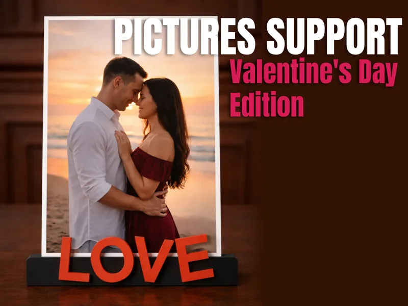 Valentine's Day Photo Holder 10x15cm with Magnets