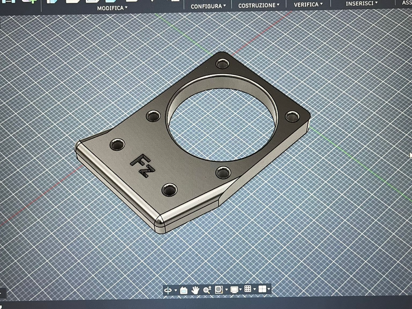 Tamiya MB01 supporto ventola per FWD