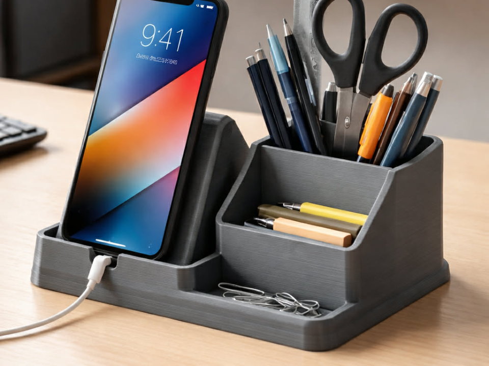 SmartDesk Organizer Pro – Premium 3D Printed Phone