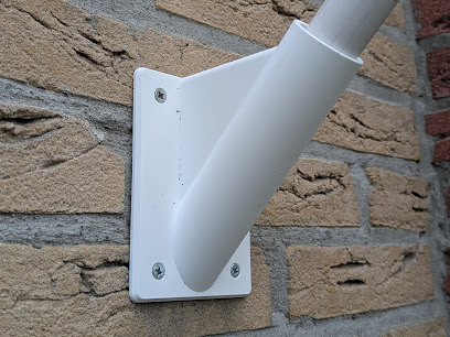 Wall mount flag pole 30mm