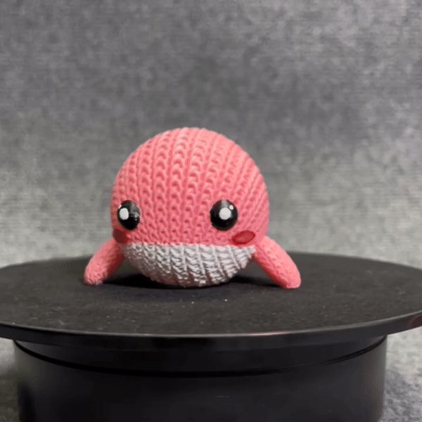 Cute Whale Knitted - Crochet- STL & 3mf Multicolor