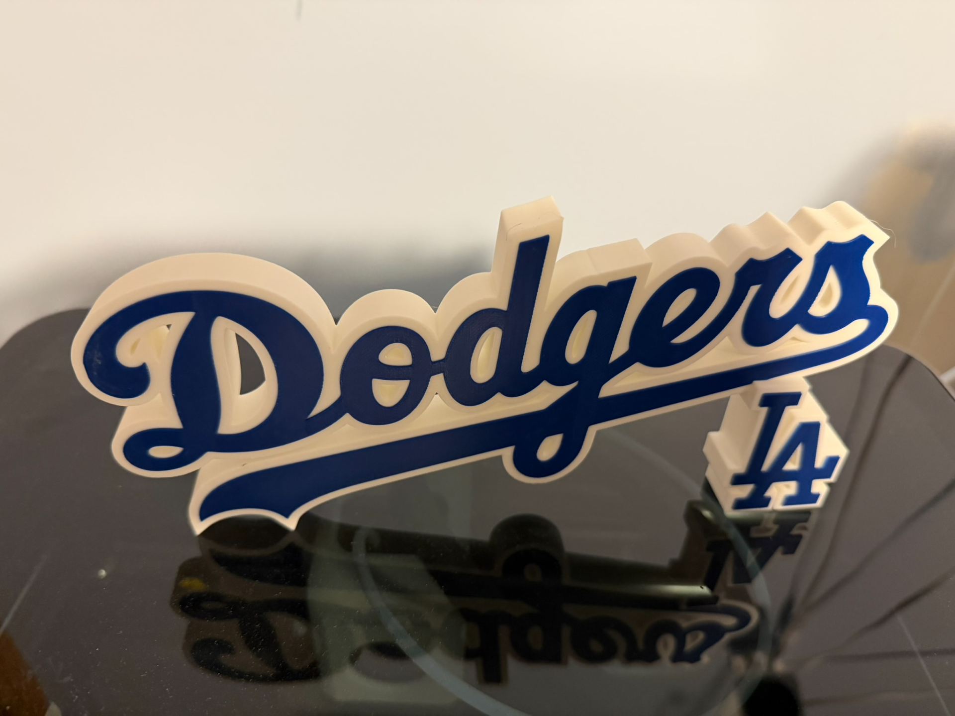 LA Dodger Jersey logo shelf display