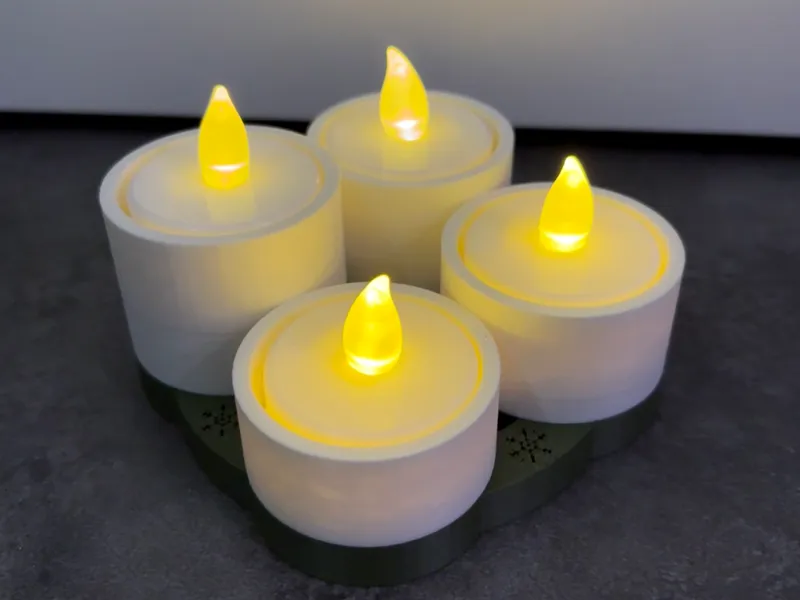 Adventkranz für elektrische Teelichter