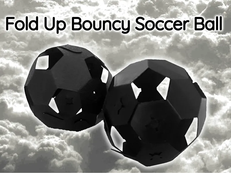 Fold Up Bouncy Soccer Ball (truncated icosahedron)