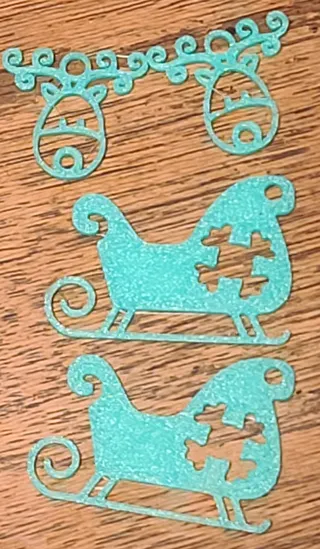 Reindeer and Sleigh Earrings
