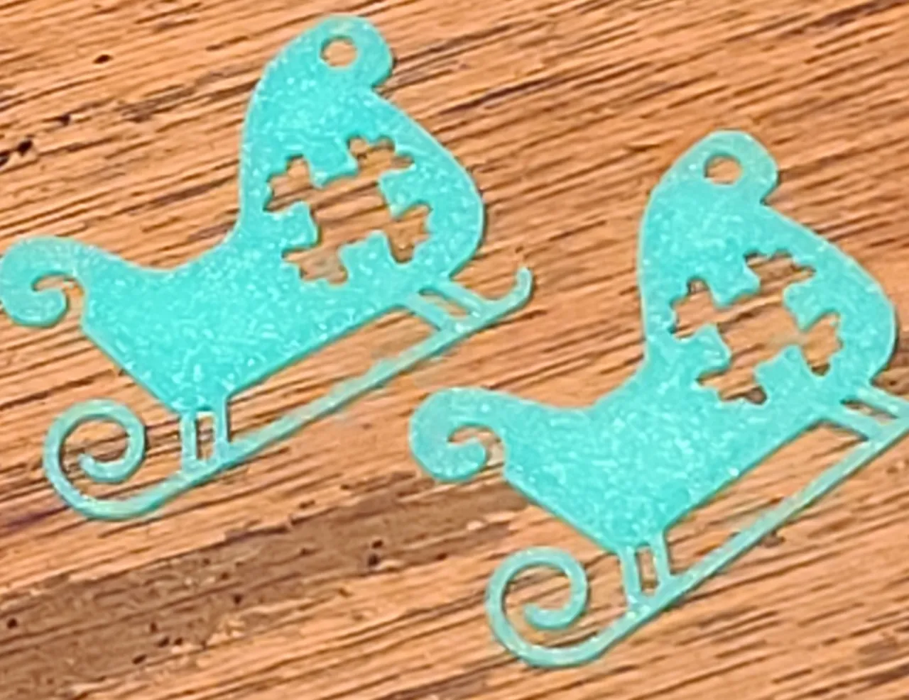 Reindeer and Sleigh Earrings view 3