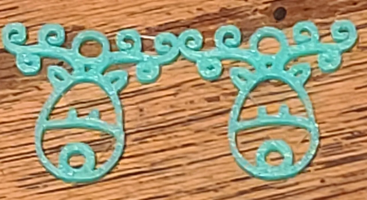 Reindeer and Sleigh Earrings view 2