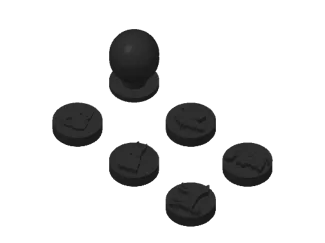 Playdough animal stamps with twist lock connector