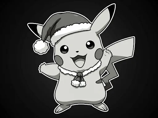 Christmas Pikaczu keychain 