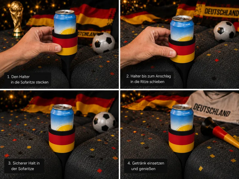 SofaCup WM Edition – Dosenhalter für die Sofaritze