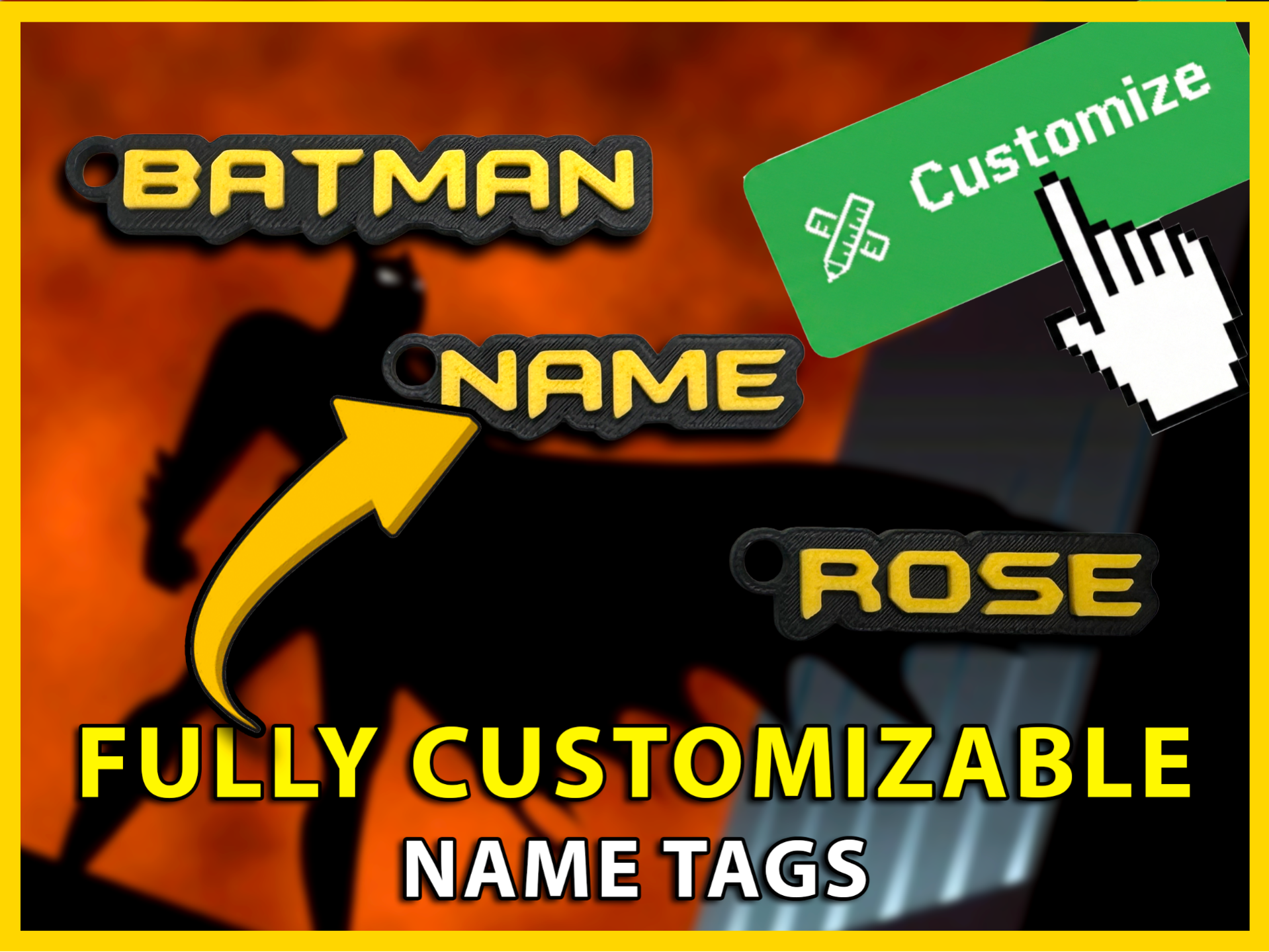 Batman Forever Fully Custom Keychain Generator