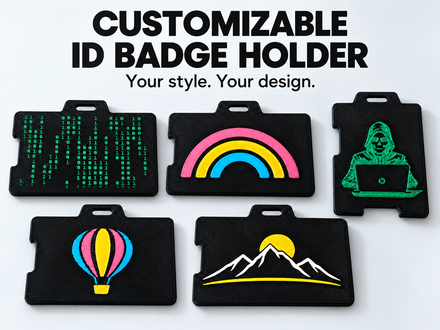 MyBadge – Customizable ID Badge Holder 3D model