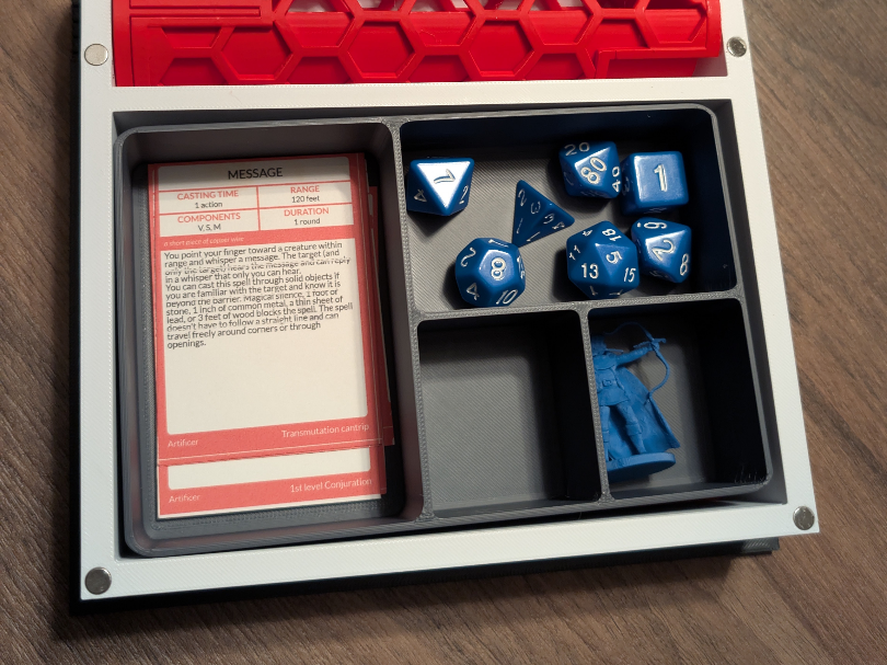 Organizer Inserts for Spellbook Style TTRPG Box