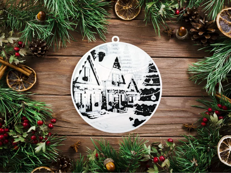 Christmas tree bauble ornament