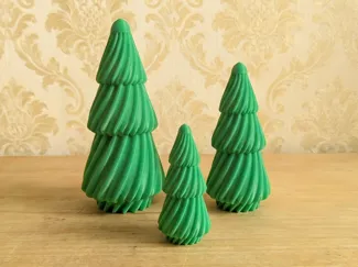 Spiral Christmas Tree Set (7cm; 9cm; 11cm)
