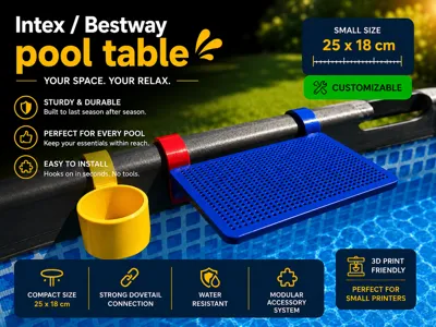 Small Pool Table (25x18cm) for Intex / Bestway