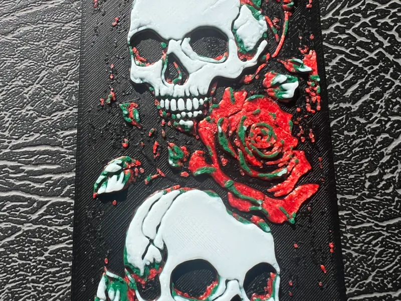 Skull & Roses Halloween Bookmark FREE COMERCIALUSE