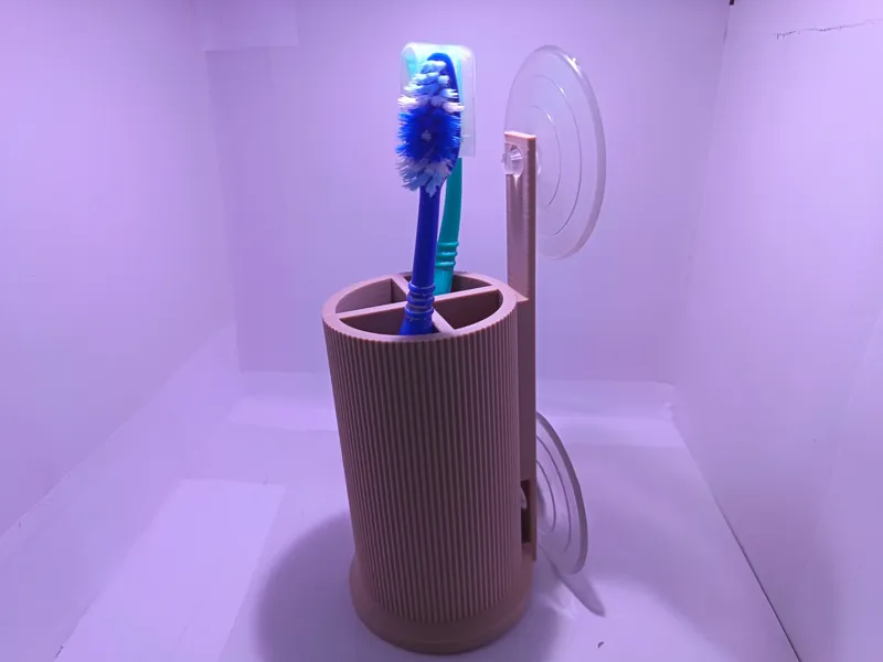 Wall-mounted toothbrush holder
